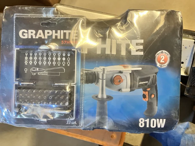 Graphite boormachine 58g718 met compleet bitset 57h998 - afbeelding 1 van  7