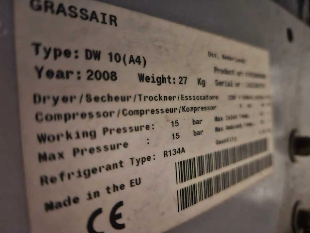Grassair - 2008 - rlr 550 1500 g8 - schroefcompressor - afbeelding 8 van  9