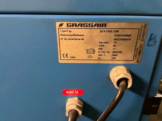 Grassair sfx1500.10m silent elektrische schroefcompressor 11 kw - afbeelding 3 van  7