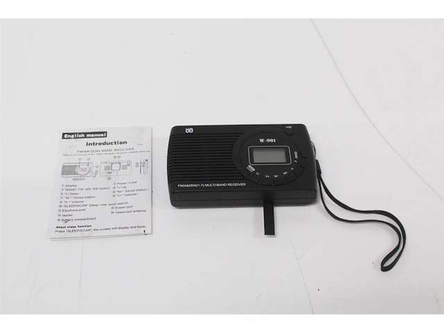 Gratyfied transistor radio op batterijen zwart - afbeelding 1 van  1