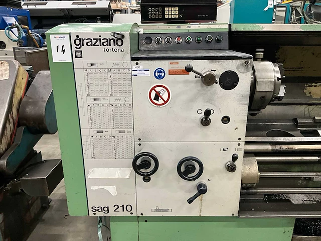 Graziano tortona sag 210 imc draaibank - afbeelding 22 van  22