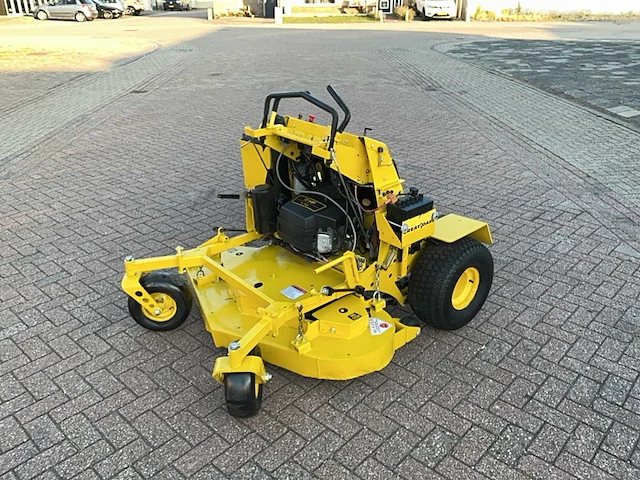 Great dane stand on lawnmower grasmaaier - afbeelding 8 van  15