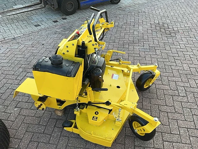 Great dane stand on lawnmower grasmaaier - afbeelding 11 van  15