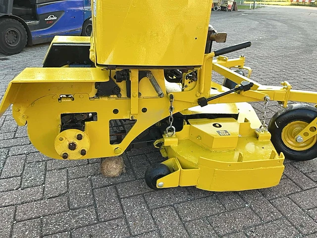 Great dane stand on lawnmower grasmaaier - afbeelding 12 van  15