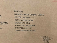 Great home eetkamertafel 160x90x75 - afbeelding 5 van  5