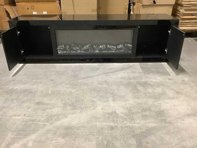 Great home tv meubel met sfeer haard 200x45x55 cm - afbeelding 3 van  4