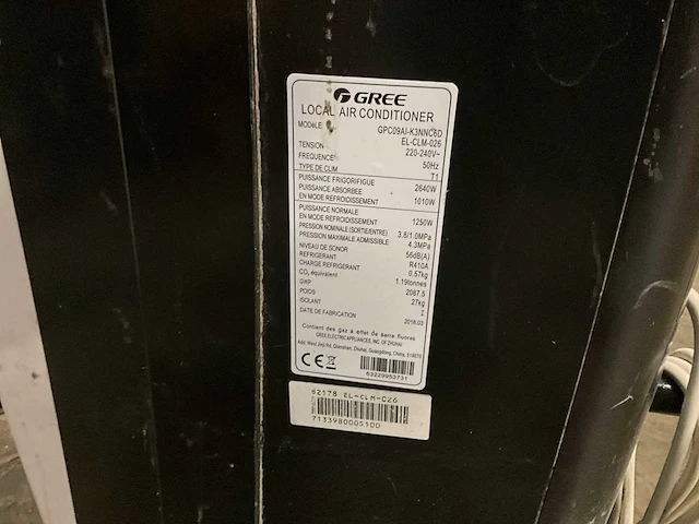Gree gpc09 mobiele airco - afbeelding 5 van  5