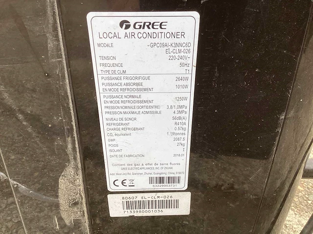 Gree mobiele airco (2x) - afbeelding 4 van  4