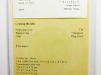 Green topaz 7.84ct aig certified - afbeelding 3 van  4
