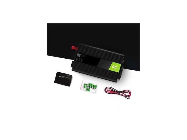 Greencell omvormer 24v naar 230v 1000w gemodificeerde sinusgolf - afbeelding 2 van  4