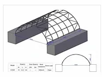 Greenland - 12 x 10 x 3.60 meter - containeroverkapping / containertent 40ft - afbeelding 2 van  2