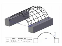 Greenland - 12 x 10 x 3.60 meter - containeroverkapping / containertent 40ft - afbeelding 2 van  2