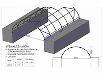 Greenland - 12 x 8 x 3 meter - containeroverkapping 40ft - afbeelding 2 van  2