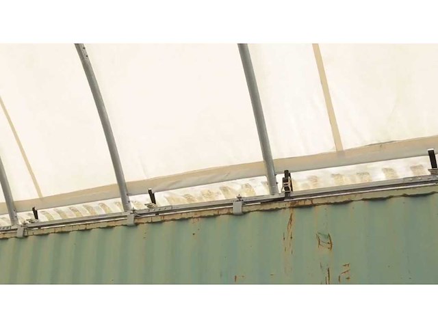 Greenland - 2025 - 12x12x4,5m - container overkapping army green - afbeelding 2 van  3