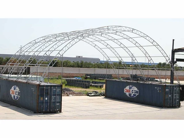 Greenland - 2025 - 18x12x4.5m - container overkapping/ container tent - afbeelding 3 van  4