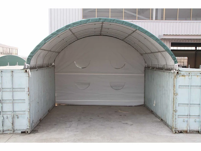 Greenland - 6x6x2 meter - container overkapping met achterwand - afbeelding 1 van  3