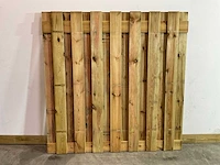 Grenen - 17-planks - houten tuinscherm geïmpregneerd 180x180 cm (10x) - afbeelding 1 van  5