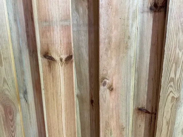 Grenen - 17-planks - houten tuinscherm geïmpregneerd 180x180 cm (15x) - afbeelding 4 van  5