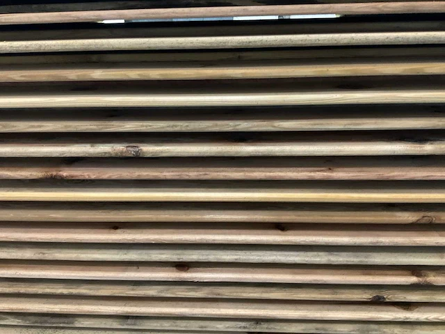 Grenen - 17-planks - houten tuinscherm geïmpregneerd 180x180 cm (2x) - afbeelding 4 van  6