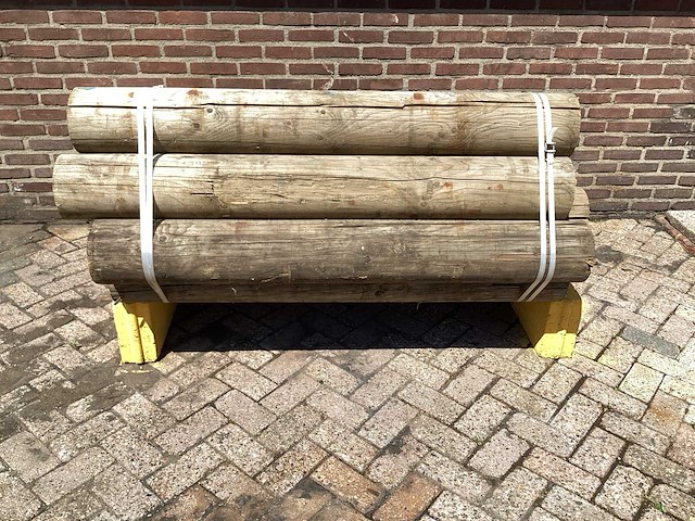 Grenen - 700 x 1000 x 1500 mm - houten palen (13x) - afbeelding 2 van  4