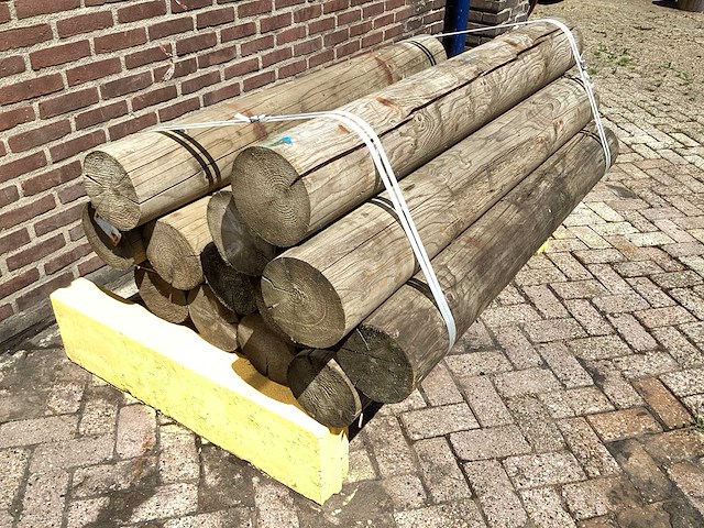 Grenen - 700 x 1000 x 1500 mm - houten palen (13x) - afbeelding 3 van  4