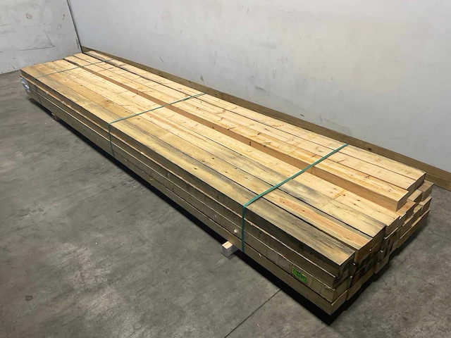 Grenen balk 450x12.5x7.5 cm (30x) - afbeelding 2 van  6