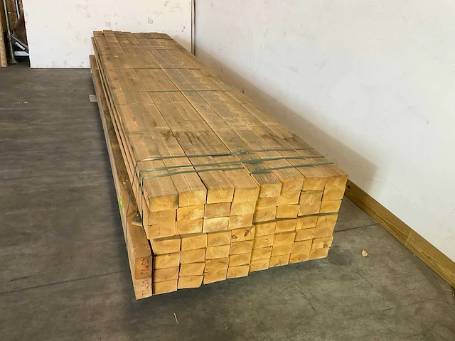 Grenen balk 450x12,5x7,5 cm (8x) - afbeelding 2 van  5