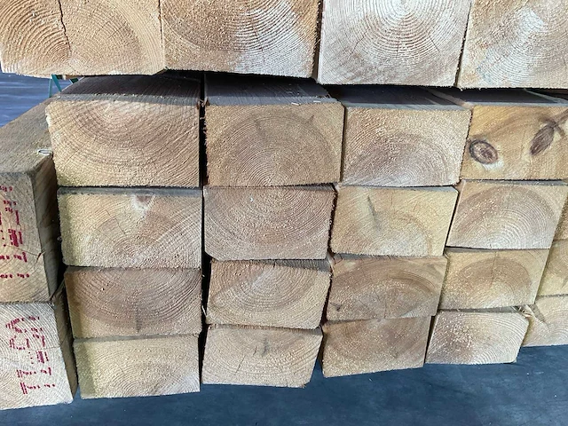 Grenen balk 450x12,5x7,5 cm (8x) - afbeelding 3 van  5