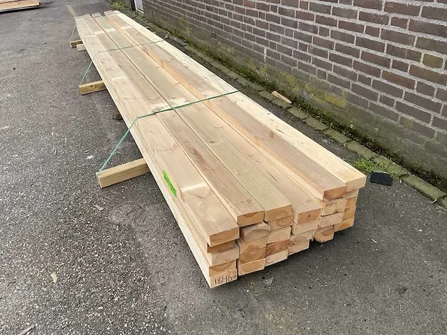 Grenen balk 500x10x5 cm (28x) - afbeelding 2 van  4