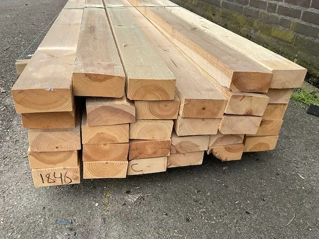 Grenen balk 500x10x5 cm (28x) - afbeelding 3 van  4