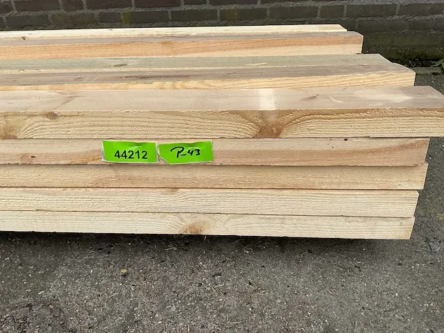 Grenen balk 500x10x5 cm (28x) - afbeelding 4 van  4