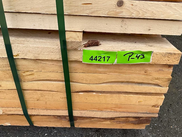Grenen balk 500x12,5x4 cm (35x) - afbeelding 4 van  4