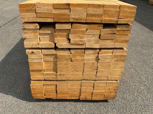 Grenen balk 500x15x4 cm (43x) - afbeelding 3 van  5
