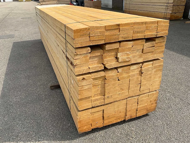 Grenen balk 500x15x4 cm (43x) - afbeelding 4 van  5