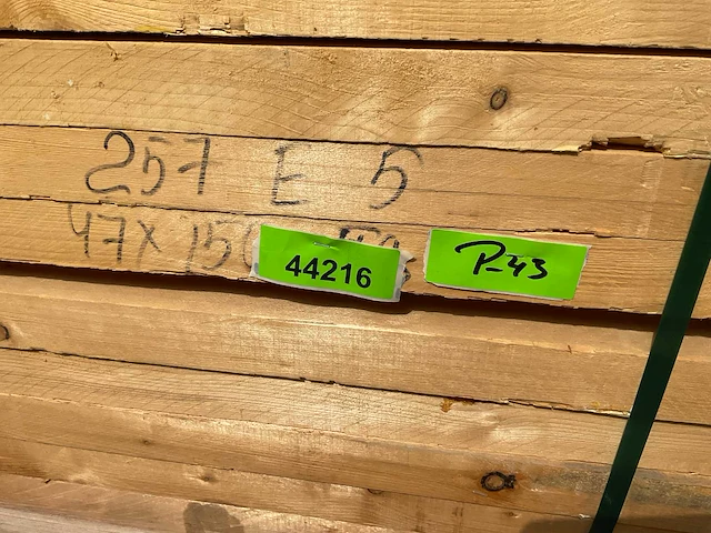 Grenen balk 500x15x4 cm (43x) - afbeelding 5 van  5