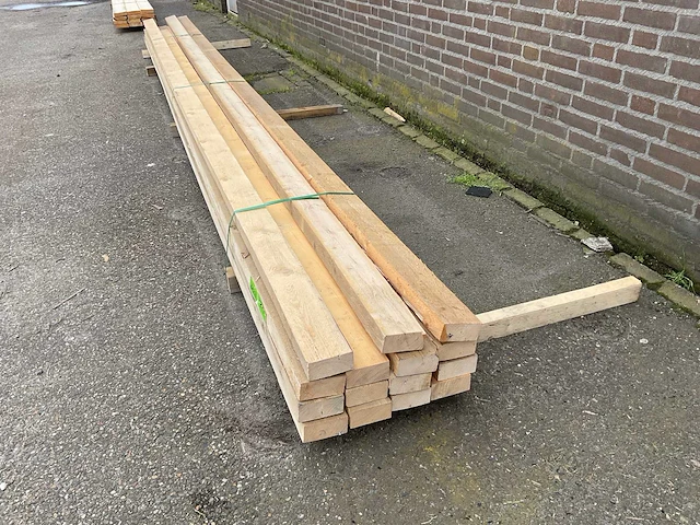 Grenen balk 550x10x5 cm (15x) - afbeelding 3 van  5