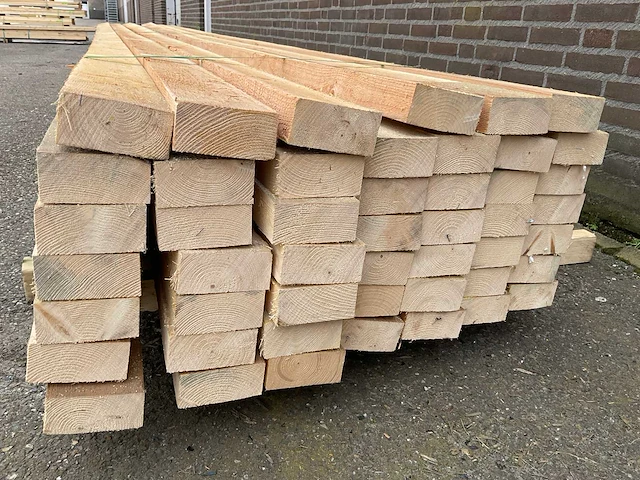 Grenen balk 570x10x4,8 cm (21x) - afbeelding 3 van  4