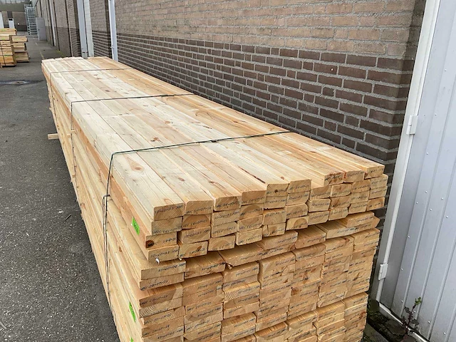 Grenen balk 600x10x5 cm (25x) - afbeelding 2 van  5