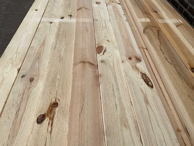 Grenen balk 600x10x5 cm (36x) - afbeelding 3 van  5