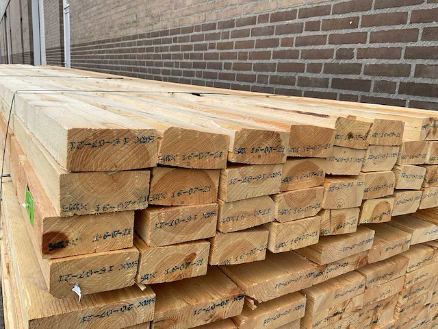 Grenen balk 600x10x5 cm (36x) - afbeelding 4 van  5