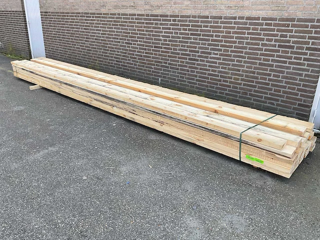 Grenen balk 600x15x5 cm (15x) - afbeelding 1 van  4