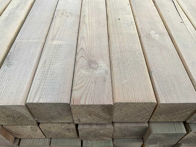 Grenen balk geïmpregneerd 210x8.8x8.8 cm (75x) - afbeelding 5 van  5