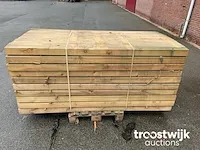 Grenen balk geïmpregneerd 220x8.8x8.8 cm - afbeelding 1 van  5