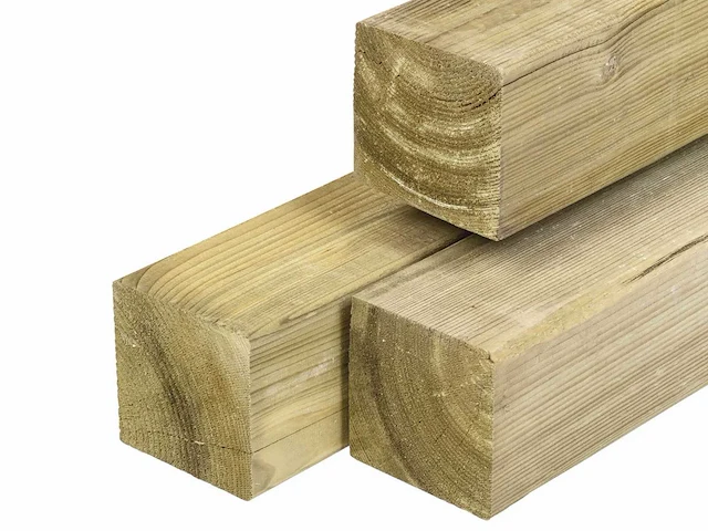 Grenen balk geïmpregneerd 240x8.8x8.8 cm (75x) - afbeelding 1 van  5