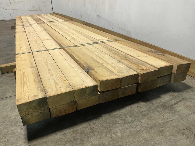 Grenen balken 480x13x6,5 cm (16x) - afbeelding 2 van  5