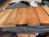 Grenen balken geschaafd bruin geïmpregneerd 6000x145x45mm (51x) - afbeelding 1 van  3