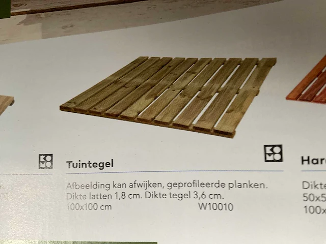 Grenen geïmpregneerd tuintegel 100x100 cm (24x) - afbeelding 8 van  8
