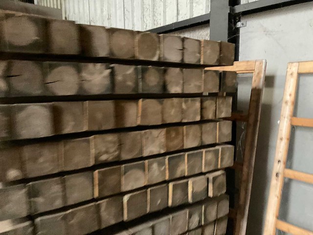 Grenen geïmpregneerde tuinpaal 155x12x12cm (10x) - afbeelding 3 van  6