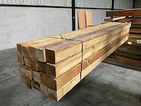 Grenen geïmpregneerde tuinpaal 2400x88x88 cm (20x). - afbeelding 1 van  5