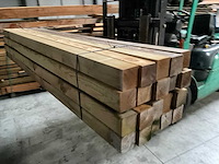 Grenen geïmpregneerde tuinpaal 2400x88x88 cm (20x). - afbeelding 3 van  5